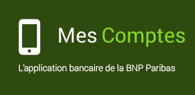 application mobile Mes Comptes de la BNP Paribas