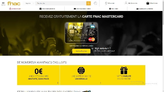 carte fnac mastercard avec crédit renouvelable sofinco