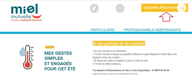 se connecter espace client miel mutuelle